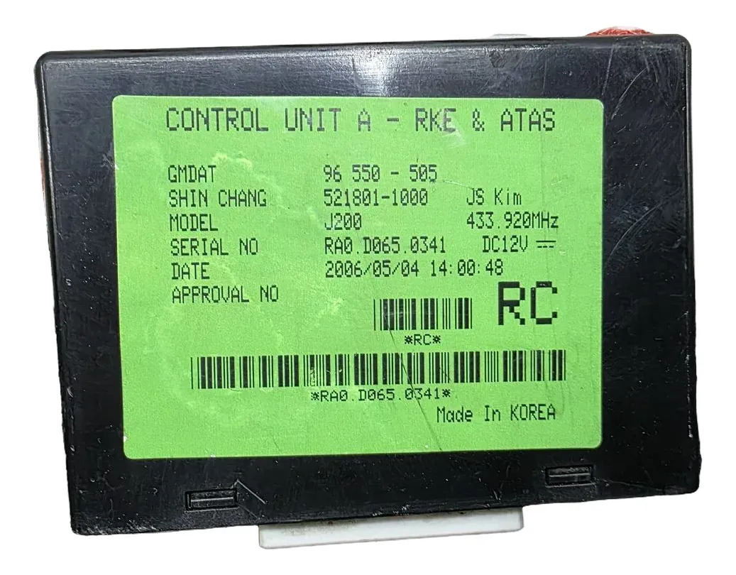 Modulo Alarma Llave Control Transponder Chevrolet Optra 1.4 2005 MT