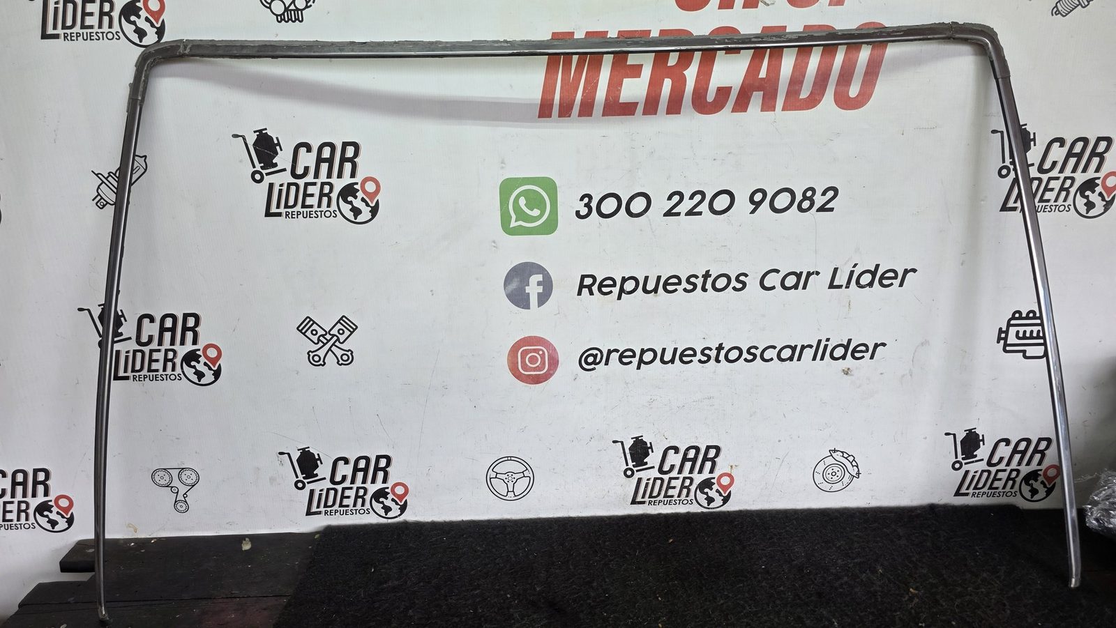 bisel vidrio Panorámico cromado Mazda 323 1.3 1989 MT